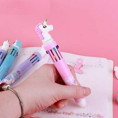 RINGHAS Unicorn Series Collection Roller Ball Pen(Pack of 4, Ink Color - Multicolor)