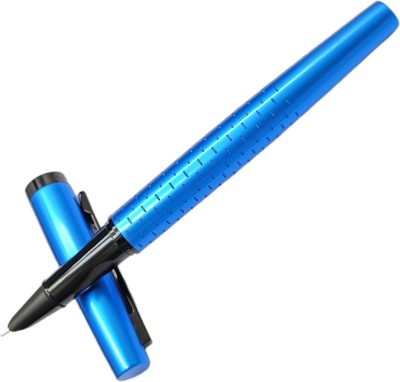 Dikawen Premium 8076 Designer Slim Nib Metal Body Blue Color Gift Fountain Pen