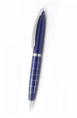 UJJi Check Pattern Blue Colour Twist Metall Ball Pen(Ink Color - Blue )