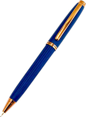 auteur Executive Bluven Blue Metal Body Ball Pen With Designer Rosegold Trims Best Gift Ball Pen(Ink Color - Blue)