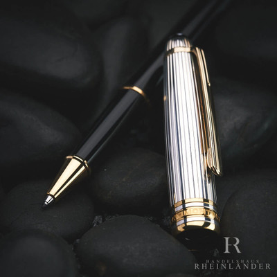 Montblanc Solitaire 925 Sterling Silber Doué Roller Ball Pen(Ink Color - Black)