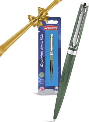Reynolds Premium Metal Pen with Twist Mechanism, Iconic Elite Teal Ball Pen(Ink Color - Blue)