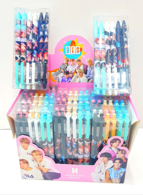 Sawkirp darshraj BTS pen 6 Piece Ball Pen(Pack of 6, Ink Color - Blue)