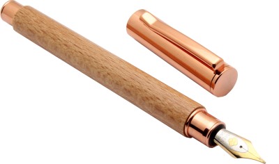 Ledos Yiren 885 Natural Wood 22KGP Dualtone Fine Nib Fountain Pen(converter system)