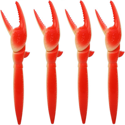 TECHNOCHITRA Crab Claw Shape Pen for Kids Stationery Playful pen for kids Ball Pen(Pack of 4, Ink Color - Black)