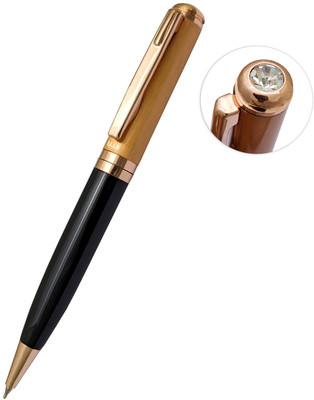 UJJi Top Stone Design Half Copper Color Metal Ball Pen(Ink Color - Blue )