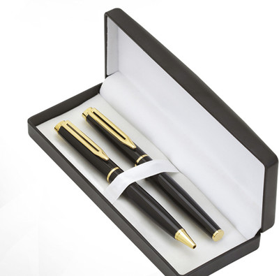 petaluma Petaluma Metal Ball Pen with Black and Golden Body Twist & Cap pack of 2 Ball Pen(Ink Color - Blue)