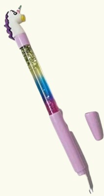 NAVDEEP COLLECTION Pack Of 1 Unicorn Glitter Pen Gel Pen(Blue)