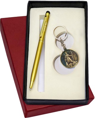 UJJi Jai Shri Ram Pen & Keychain Pen Gift Set(Pack of 2, Blue Ink)