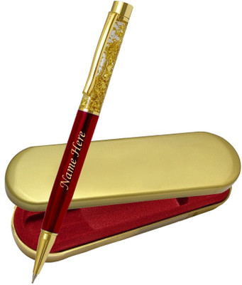 UJJi Name Personalized Red Colour Brass Material Ball Pen(Ink Color - Blue )