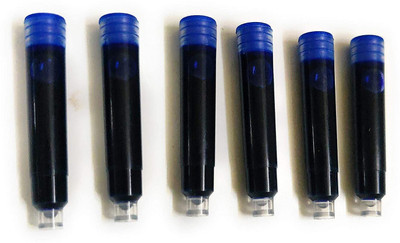 NOZOMI Rollerball Ink Cartridge(Pack of 6, Ink Color - Blue)