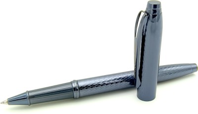PGen Metallic Grey Textured Body Unique Luxury Designer Metal Roller Ball Pen Ball Pen(Blue)