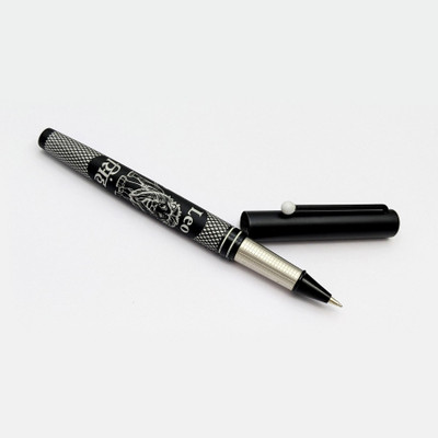 UJJi Leo (Simha) Designed Black Aluminum Metal Blue Ink Roller Ball Pen(Ink Color - Blue)