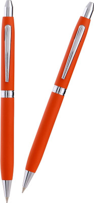 Tylos Centric Elegant Ballpoint Pen with Classy Stainless Metal Body (Blue Ink) Ball Pen(Pack of 2, Ink Color - Blue)