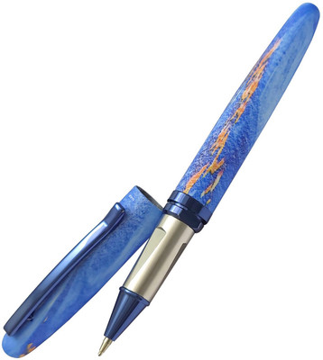 UJJi Blunt Triangle Shape Unique Design Print Sky Blue Roller Ball Pen(Ink Color - Blue )