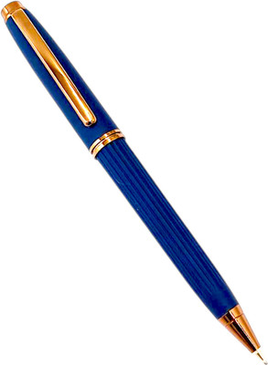 auteur Executive Bluven Blue Metal Body Ball Pen With Designer Rosegold Trims Best Gift Ball Pen(Ink Color - Blue)
