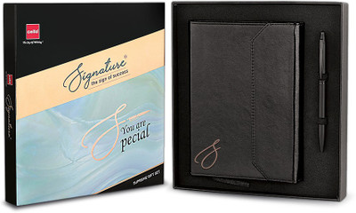 Cello Signature Pen + Diary Gift Set| Perfect Present for Dad Pen Gift Set(Pack of 2, Ink Color - Blue)