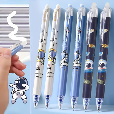 CelTeX Space Theme 12 Retractable Gel Pens – 0.5mm Fine Point, Quick-Dry & Erasable Gel Pen(Pack of 12, Ink Color - Blue)