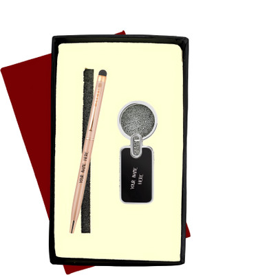 K K CROSI Name Print Combo in Metal Pen & Keychain Gift Set – Ideal for Birthdays & More Ball Pen(Pack of 2, Ink Color - Blue)