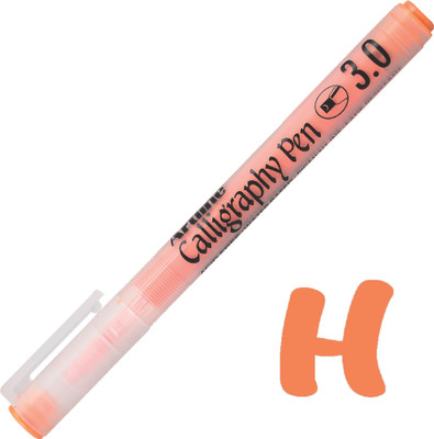 Artline Pastel Calligraphy Pen Pack of 12 | Artist & Calligrapher Water-Resistant Tips Calligraphy(Pack of 12, Ink Color - Orange)