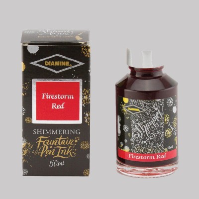 DIAMINE FIRESTORM RED SHIMMER 50 ML Ink Bottle(Ink Color - Red)