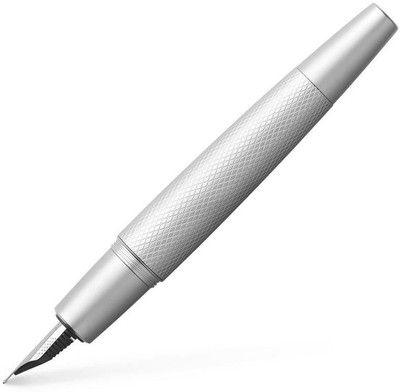 FABER-CASTELL E-MOTION PURE SILVER FOUNTAIN PEN – FINE NIB Fountain Pen(Ink Color - Blue)