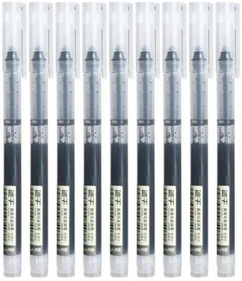Cravstat Office Stationary Black Water Based Pen Color Pens Pack of 9 Gel Pen(Pack of 9, Blue)