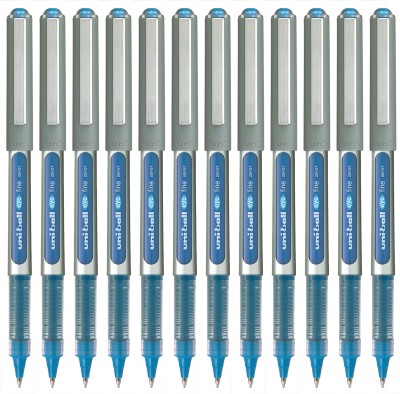 uni-ball UB 157 eye Roller Ball Pen(Pack of 12, Light Blue)