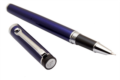 Ledos Jinhao 998 Shine Deep Blue Metal Body With Hooded Fine Nib & Chrome Trims Fountain Pen(Ink Color - Converter System)