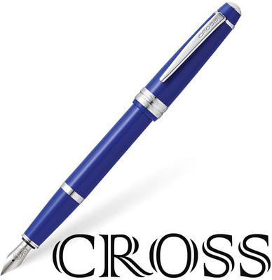 CROSS BAILEY LIGHT BLUE WITH CHROME FP M Fountain Pen(Ink Color - Black)