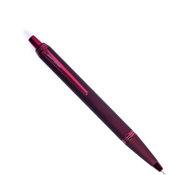 Carlton London Metallic Maroon Ballpoint Pen Stylish Click Pen with Smooth Ink Flow & Matching Roller Ball Pen(Ink Color - Blue)