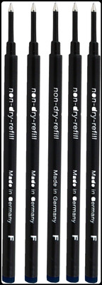 auteur Schmidth Black Ink Smooth Writing Roller Ball Pen Refill(Pack of 5, Ink Color - Black)