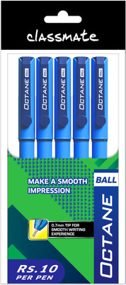 Classmate Octane Ball Pen(Pack of 5, Ink Color - Blue)