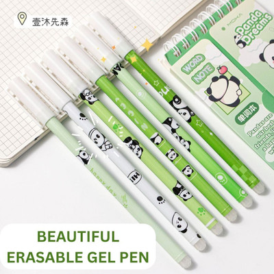 jp enterprise Panda Theme Gel Pen(Pack of 12, Ink Color - Blue)