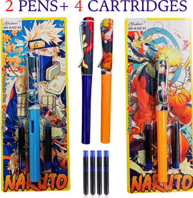 Animex NARUTO Fountain Pen(Pack of 2, Ink Color - Blue)