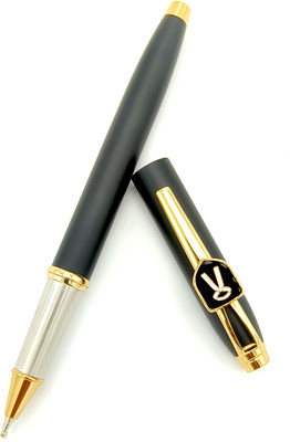 Epraiser Advocate Sign Logo Jett Black Corporate Luxury Designer Metal Roller Ball Ball Pen(Ink Color - Blue)