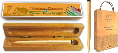 PARKER VECTOR GOLD BP GOLD TRIM With Wooden Fight For India Gift Box & Gift Bag Ball Pen(Ink Color - Blue)