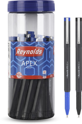 Reynolds Apex Gel Pen(Pack of 20, Ink Color - Blue:Black)