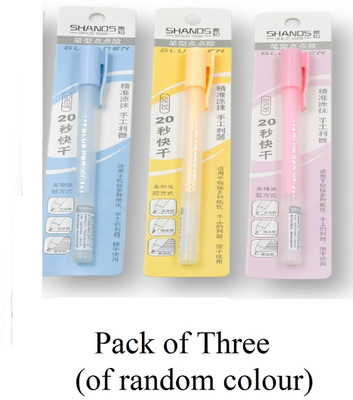 YuNiesto Glue Pen Ball Pen(Pack of 3, Ink Color - White)