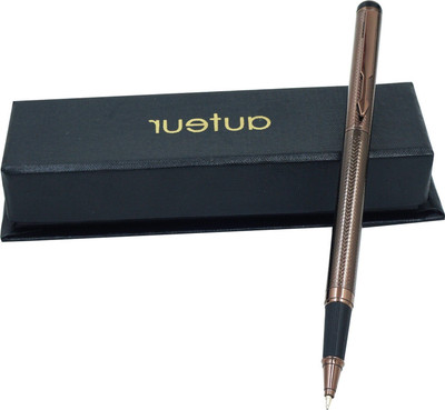 auteur 27 Metallic Brown Colour , Metal Body , Designer Gift Collection Roller Ball Pen(Ink Color - Blue)