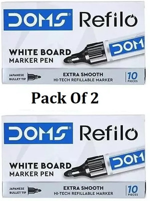 DOMS Marker pen Marker Ink(Pack of 2, Ink Color - Black)