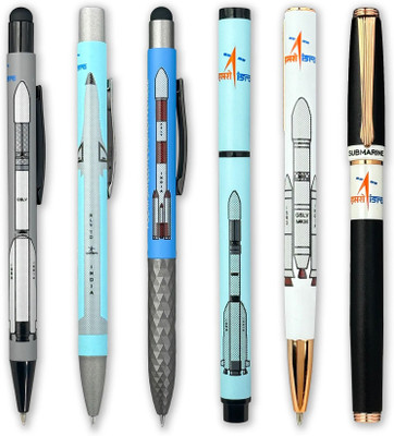 Submarine ISRO X Submarine Pens Legacy, Original Space Design approved by ISRO Ball Pen Gift Set(Pack of 6, Ink Color - Blue)