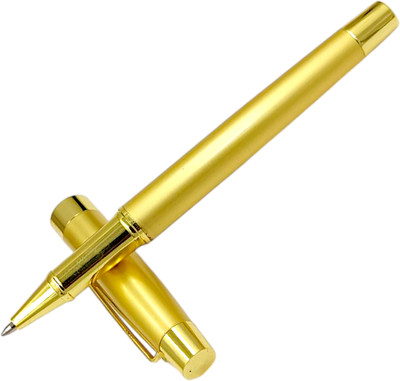 auteur Luxury Trinity Gold Plated Metal Body Student Pen Gift Roller Ball Pen(Ink Color - Blue)