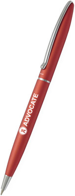 UJJi Advocate Logo Engraved Pen Sleek Design Metal Body Red Color Matte Finish Ball Pen(Ink Color - Blue )