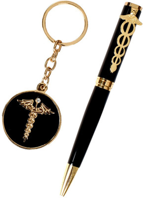 MIXUNBOX Doctor Metal Pen & Keychain Gift Combo Ball Pen(Ink Color - Blue)