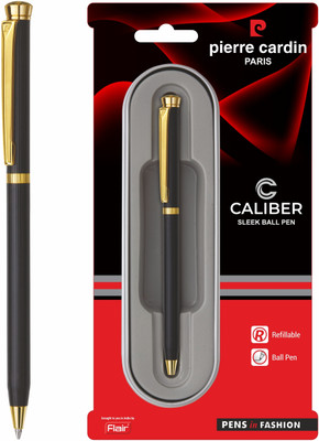 PIERRE CARDIN Caliber Sleek Black Chrome Ball Pen(Ink Color - Blue)