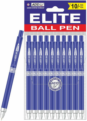 Add Gel ADD Gel Elite Ball Pen(Pack of 10, Ink Color - Blue)