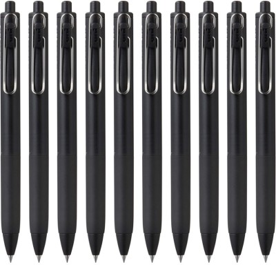 uni-ball One UMN S Retractable Gel Pen |Tip Size 0.5 mm| Smooth Writing Comfortable Grip Gel Pen(Pack of 10, Black)
