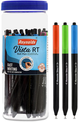 Reynolds Vista Ball Pen(Pack of 25, Ink Color - Blue & Black)
