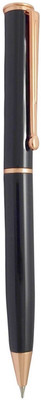 UJJi Shiny Black with Rose Gold Parts Metal Ball Pen(Ink Color - Blue)